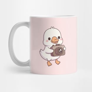 Cute Baby Goose With Camera Mug